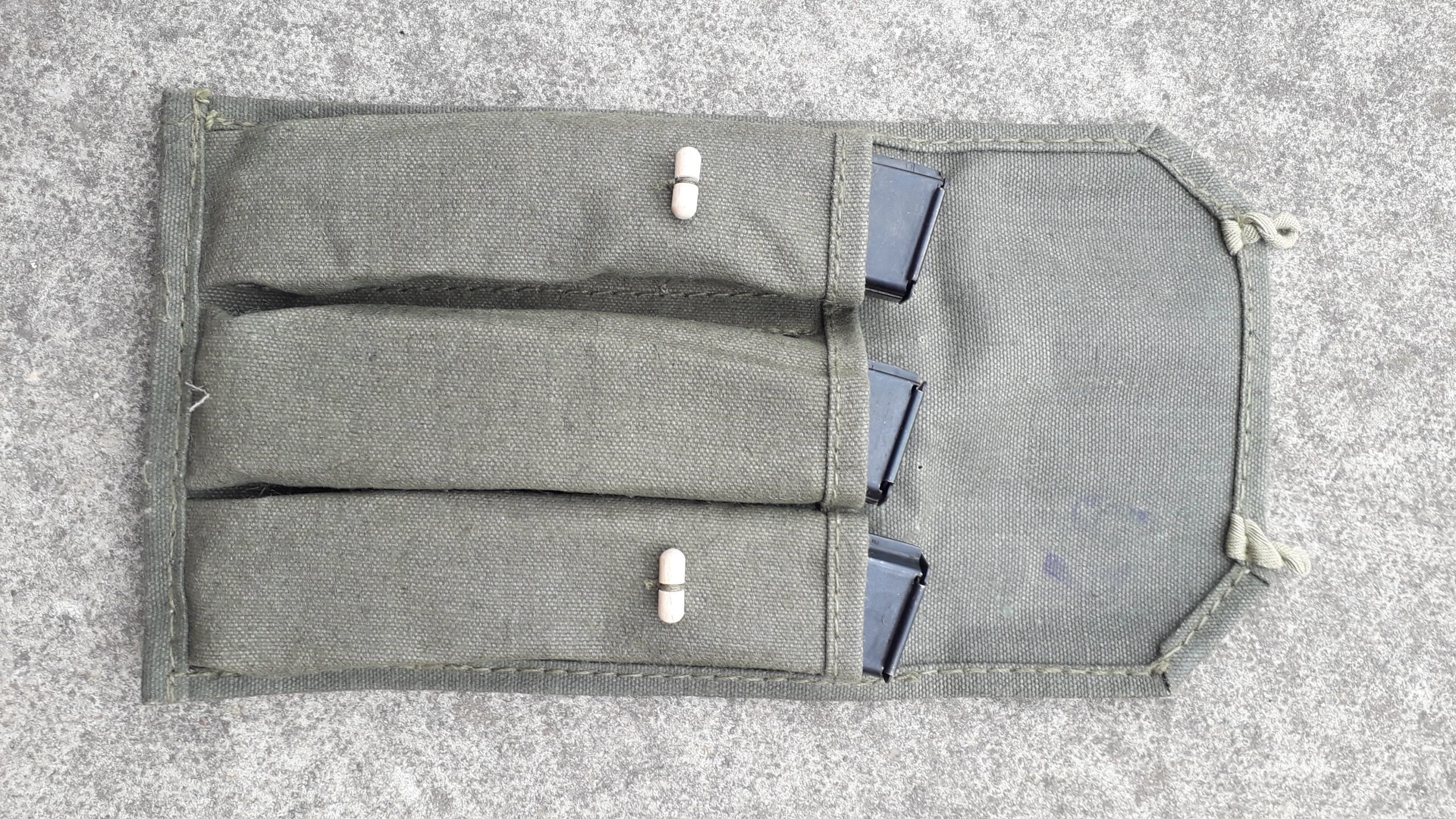 Russian PPS43 mags x 3 in canvas pouch. - Image 2