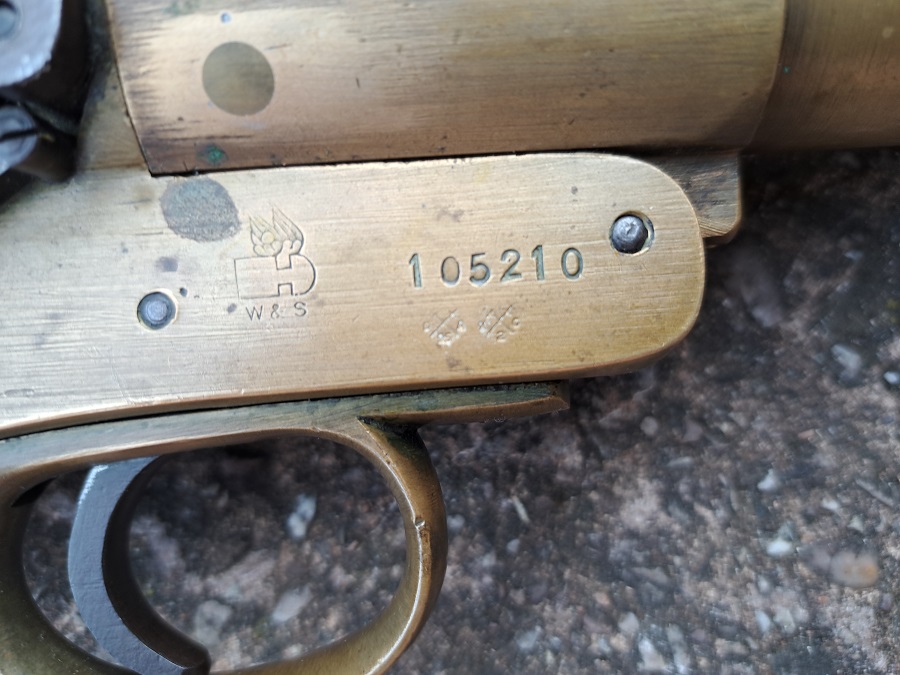 Webley & Scott WW1 Brass Flare pistol S/N105210 - Image 4