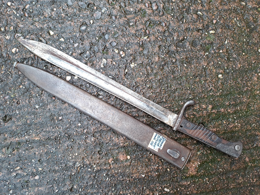 German Seitengewehr 98 "Butcher" bayonet & scabbard - Image 4