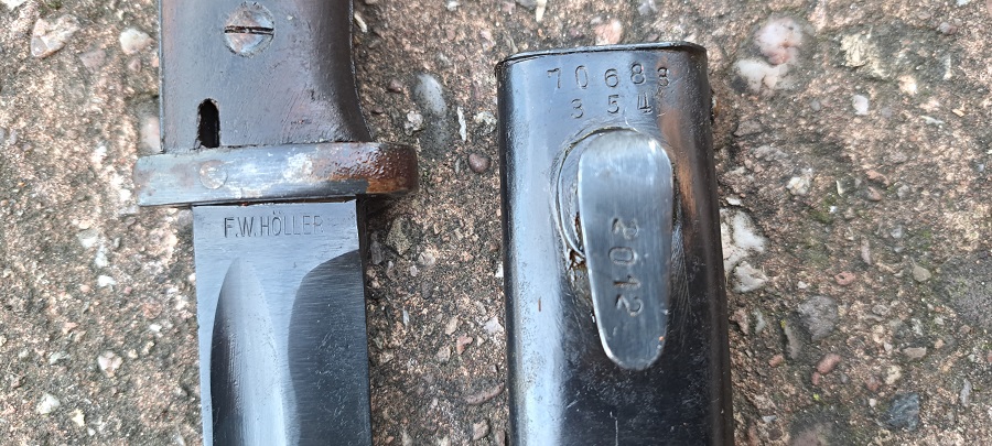 German K98 Bayonet & Scabbard - dated 1943 #6 - Image 4