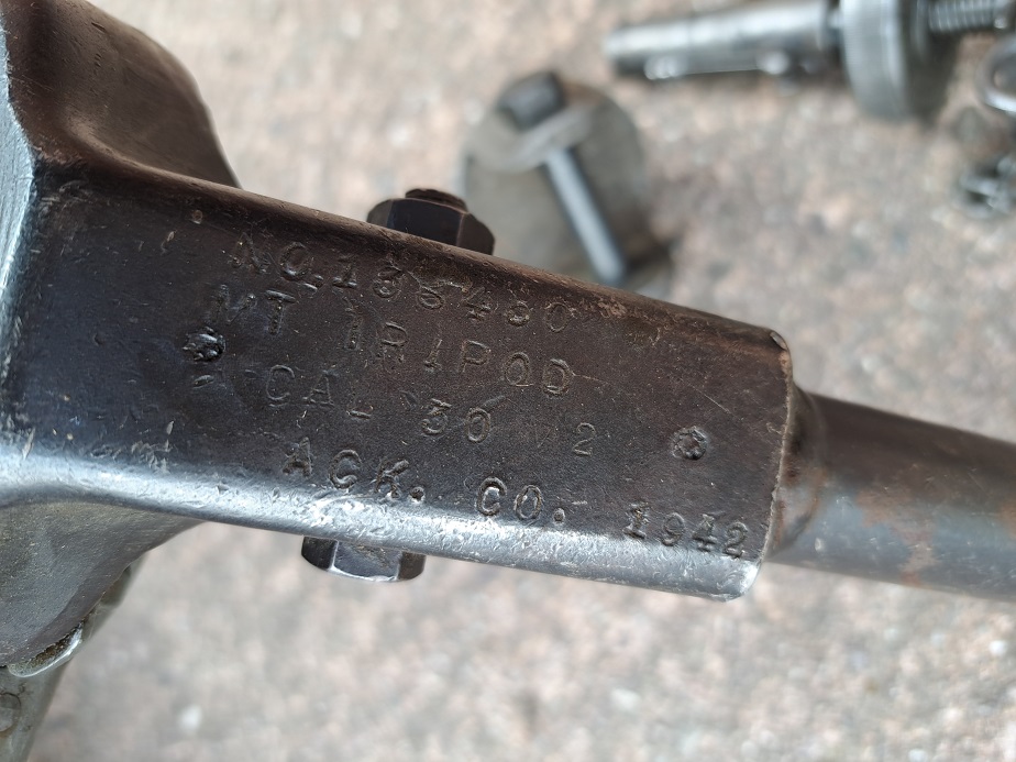 M2 Tripod for the .30 cal Browning dated 1942 Acklin Stamping Co. - Image 4