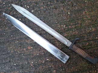 German Seitengewehr 98 "Butcher" bayonet & (repro) scabbard
