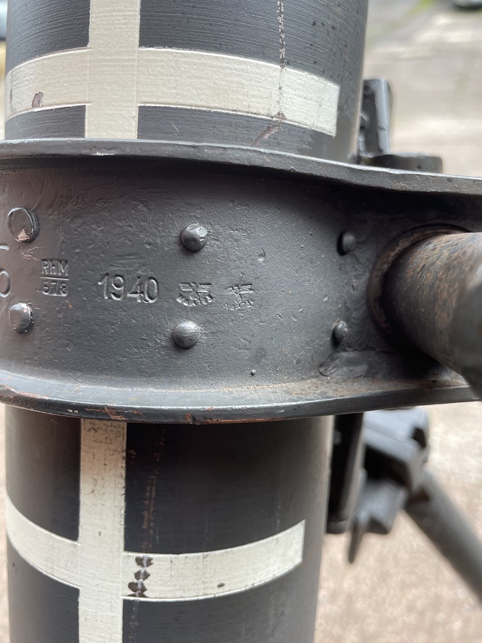 German *cm "Granatewerfer" Mortar WW2 dated S/N - Image 4